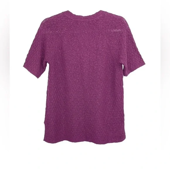 J. Jill Dimensional Elbow Sleeve Sweater Mulberry NWT - Picture 3 of 10